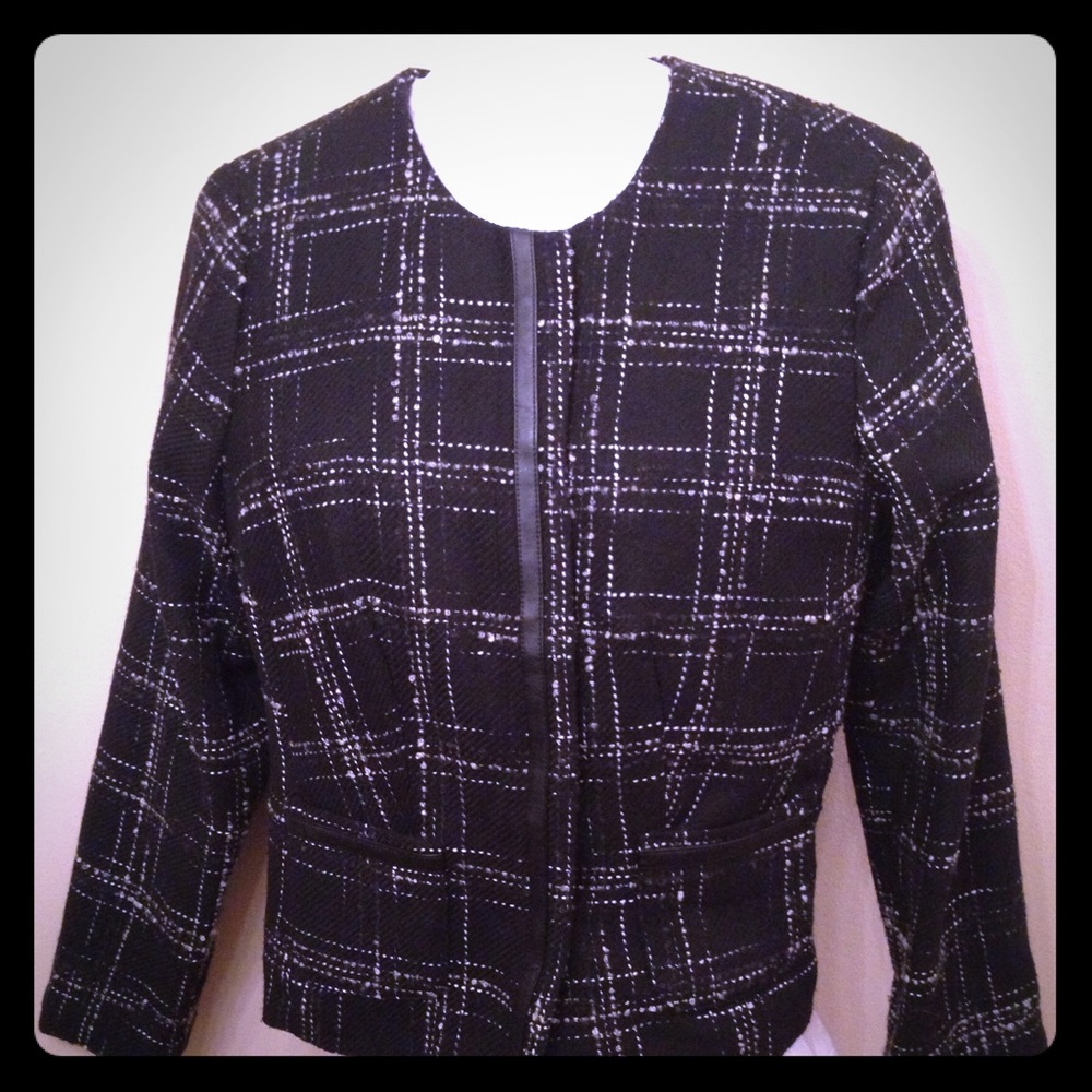 Sweater Blazer Black + white
