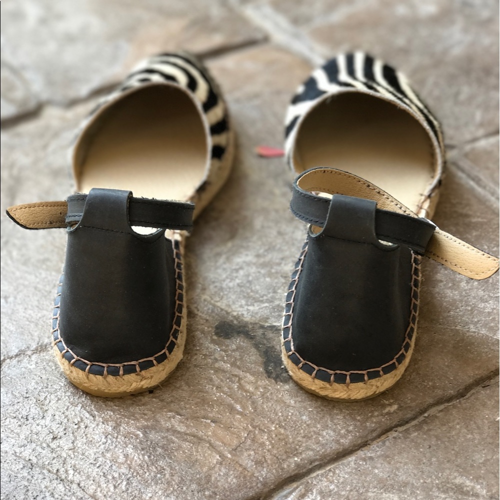 Zebra Print Pony Hair Leather Espadrille - Picture 3 of 5