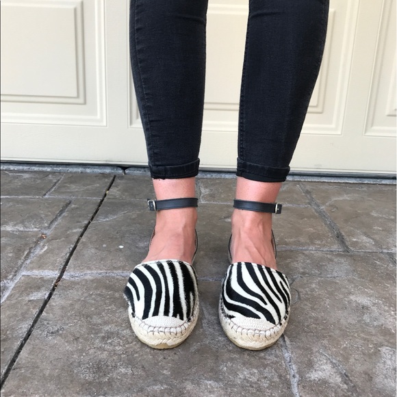 Zebra Print Pony Hair Leather Espadrille - Picture 4 of 5