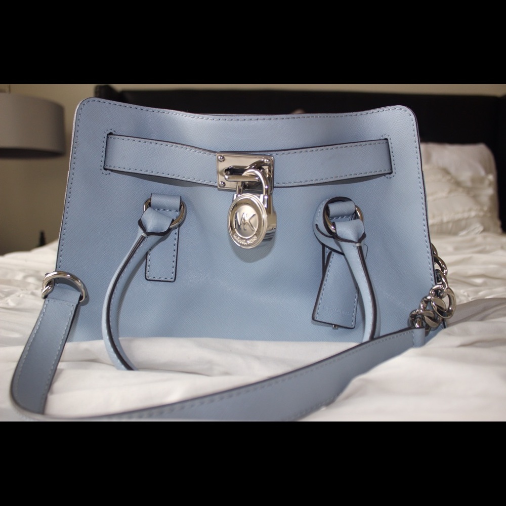 Sky Blue Michael Kors Hamilton Medium Bag