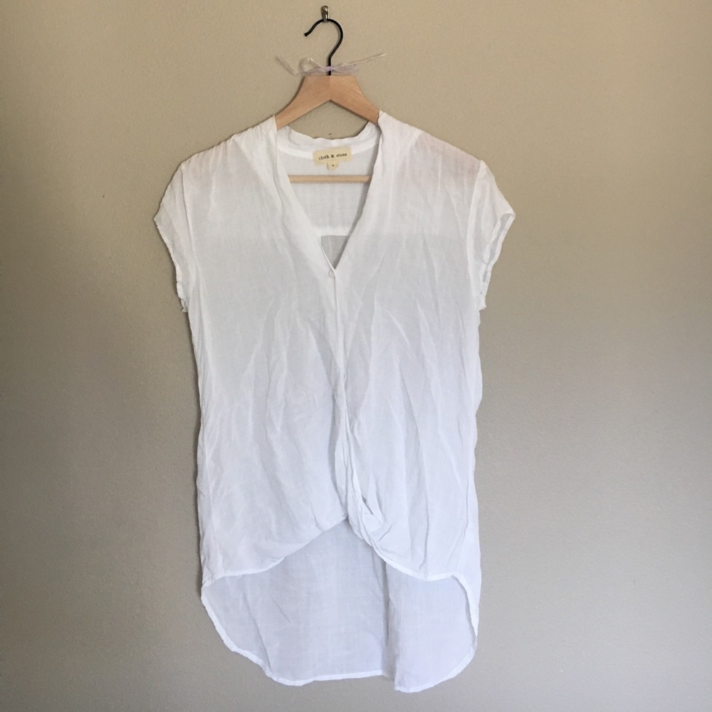 NWOT Cloth and Stone wrap front tunic top