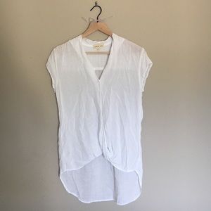 NWOT Cloth and Stone wrap front tunic top