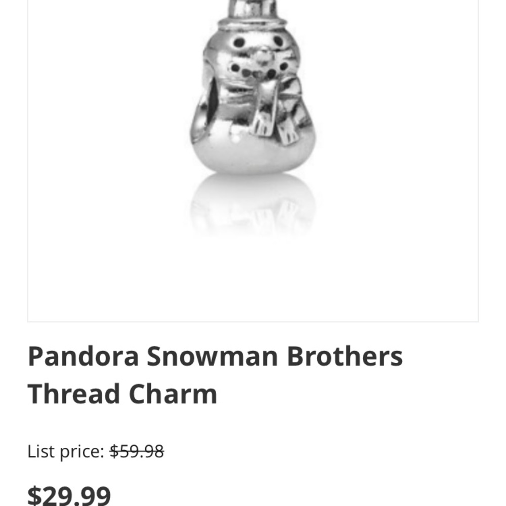 Pandora snowman charm