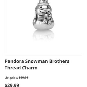 Pandora snowman charm