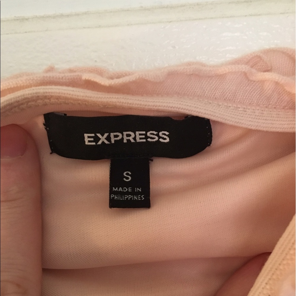 Express Pink Ruffled Dress - Picture 2 of 3