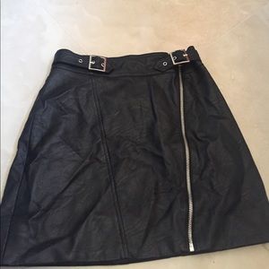 TOPSHOP leather skirt