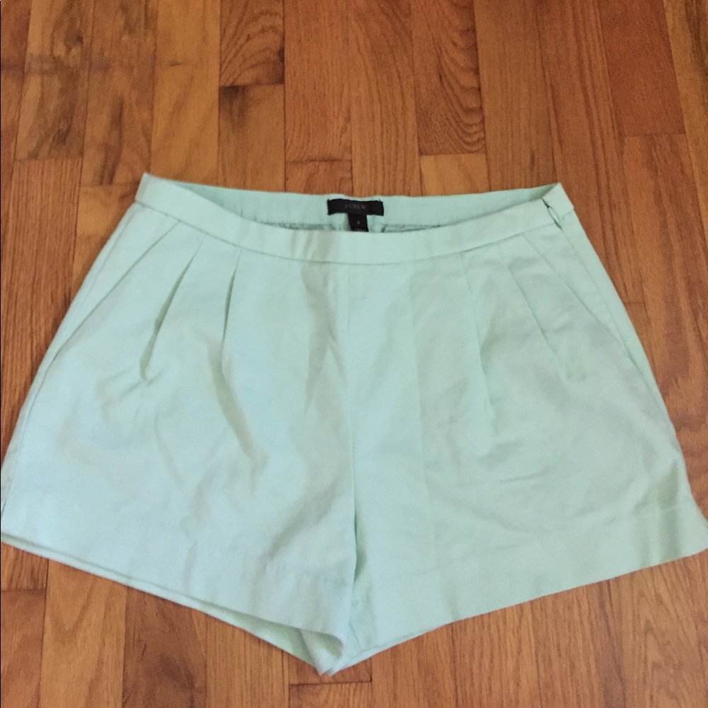 NWOT J. Crew mint dressy shorts.