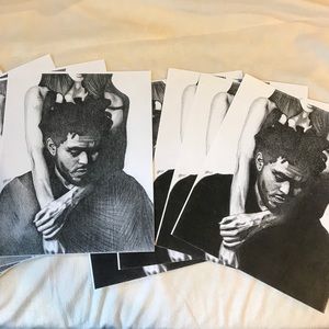 Custom made The Weeknd print drawings