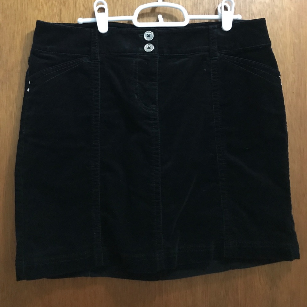 Black corduroy skirt
