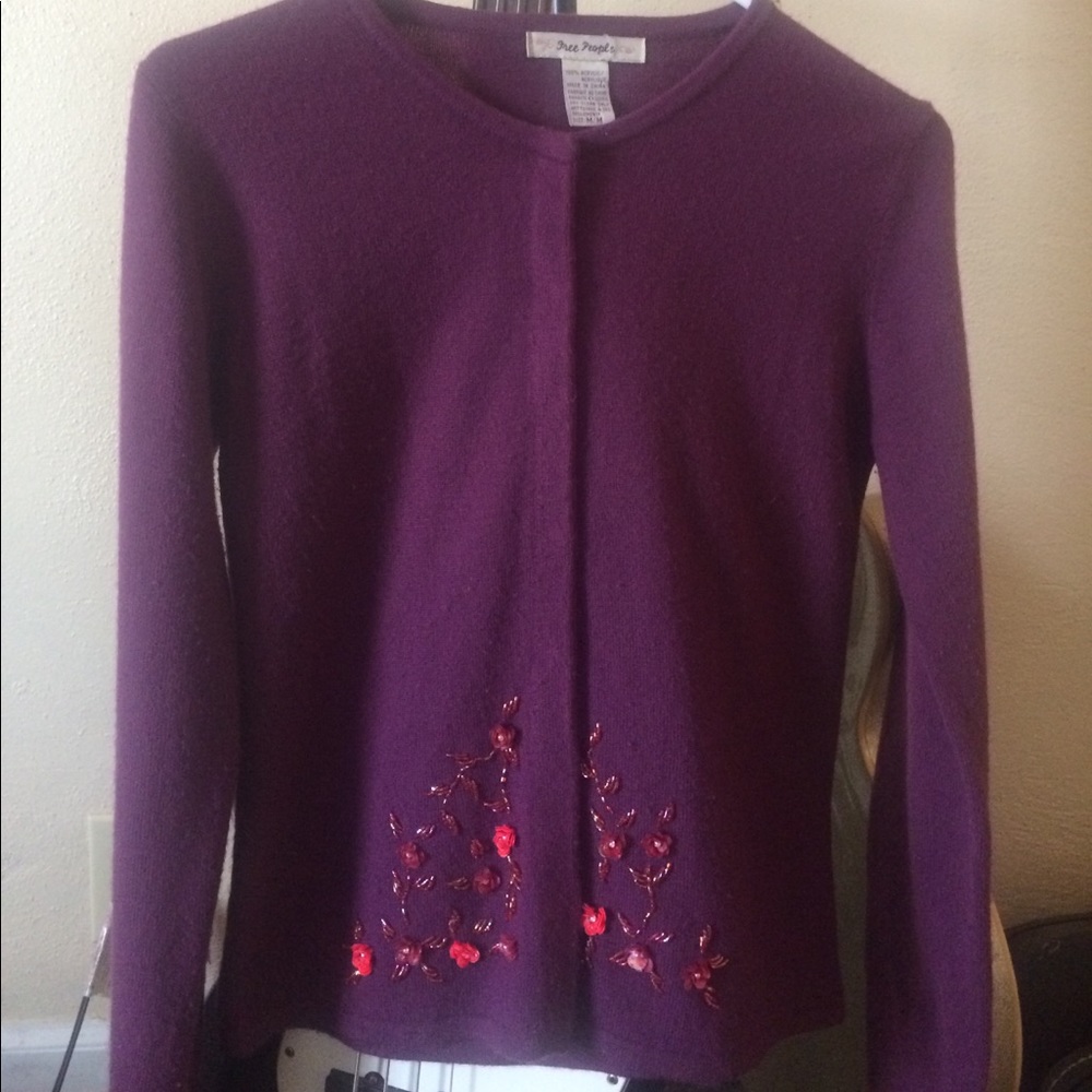 Free People beaded cardigan M