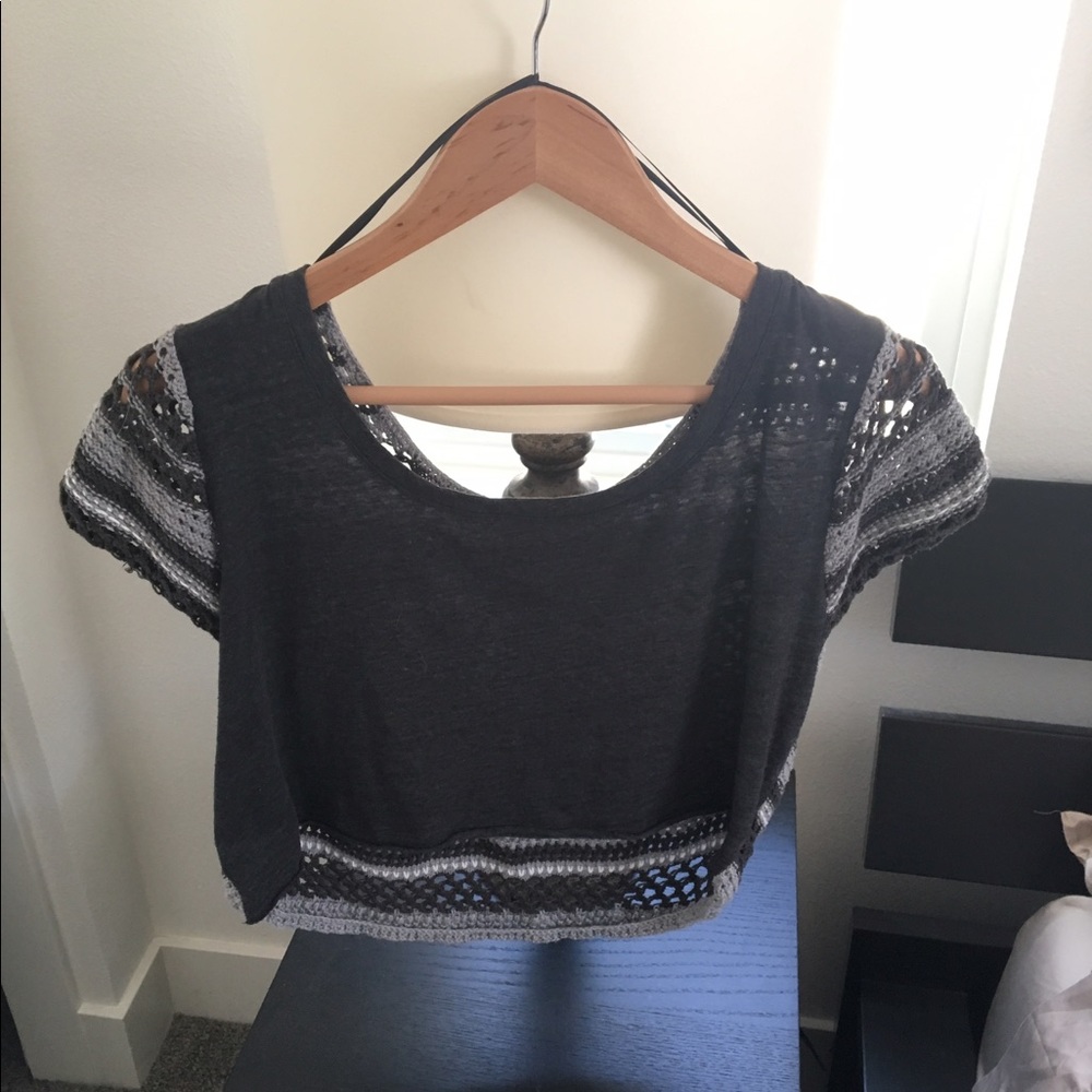 Free people WE THE FREE crochet back crop top