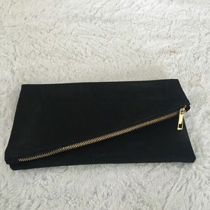 Black Asos Foldover clutch