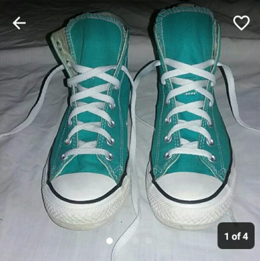 Teal Chuck Taylor Hi-Top All Stars, Sz 8-$25!