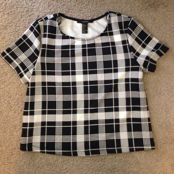 Plaid Forever 21 Crop Top - Picture 1 of 3