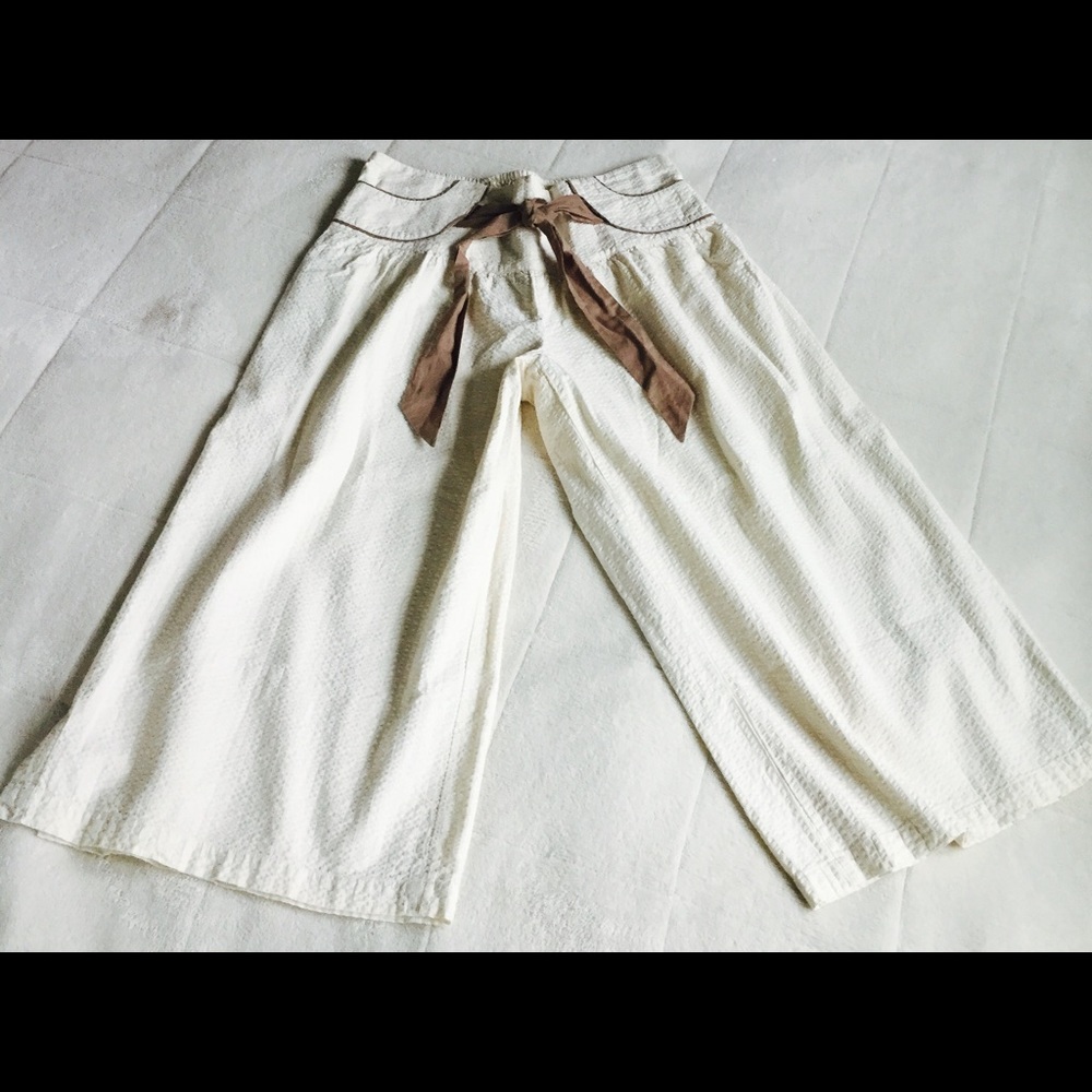 Anthropologie Lilka cropped wide leg pants.