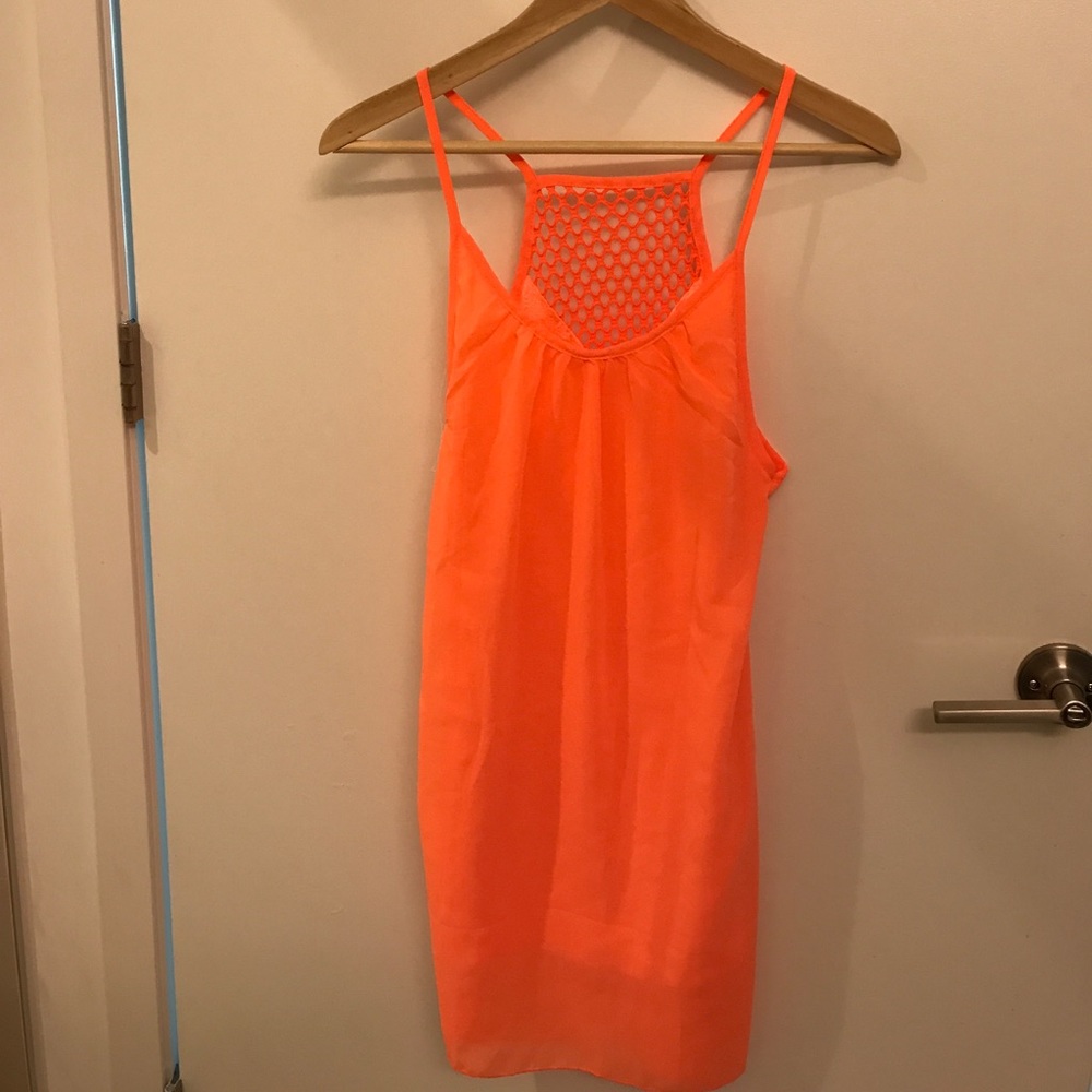 Neon orange and yellow light summer dresses