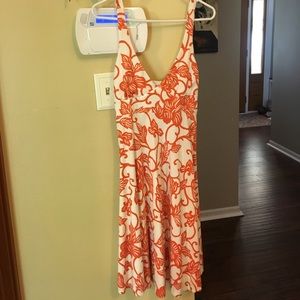 Forever 21 Orange and Cream summer dress