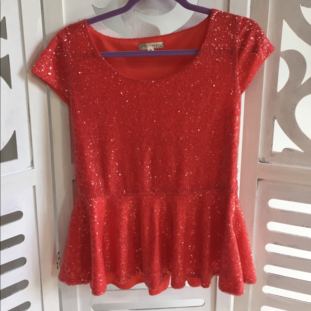 Sparkly peplum top