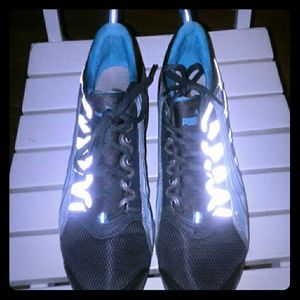 Aqua blue and Gray pumas