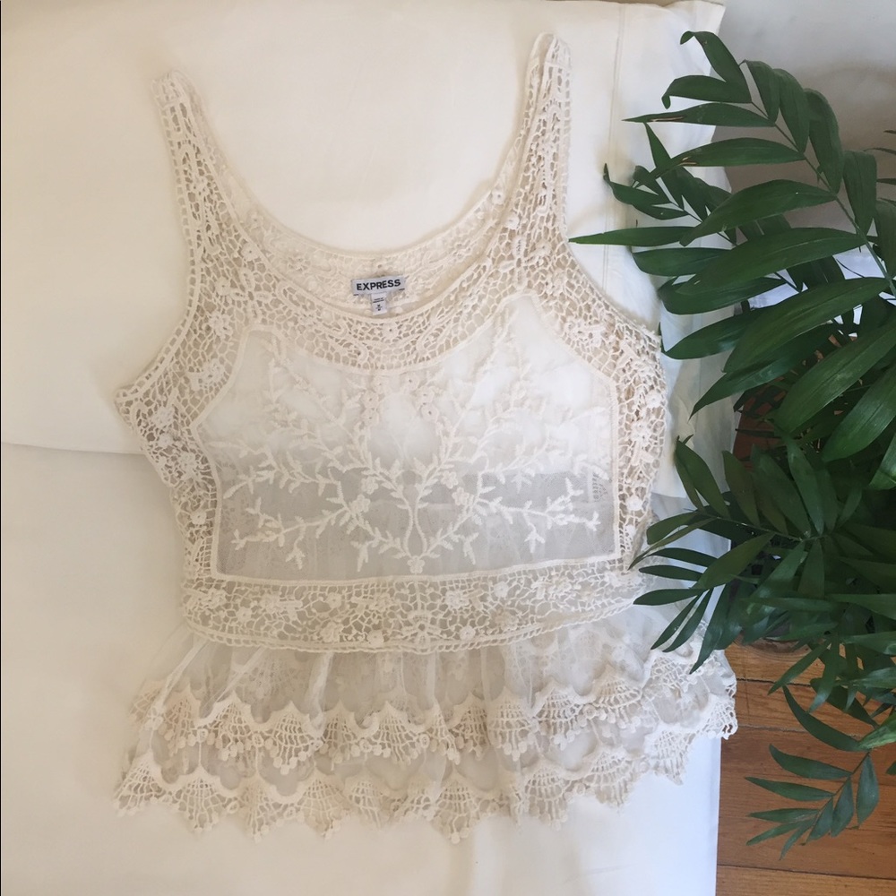 Express Sheer Lace Top