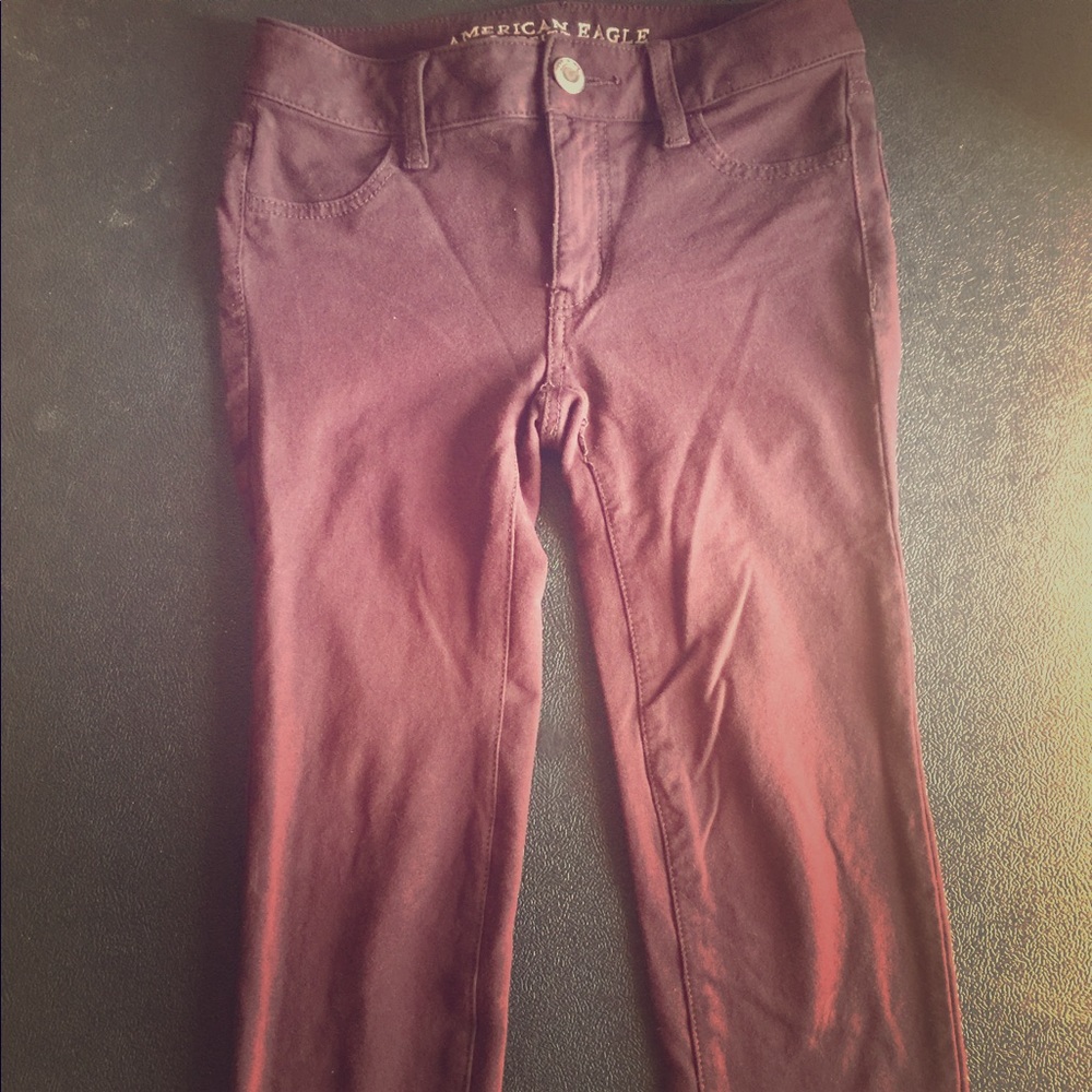 American Eagle Outfitters Burgundy Jeggings