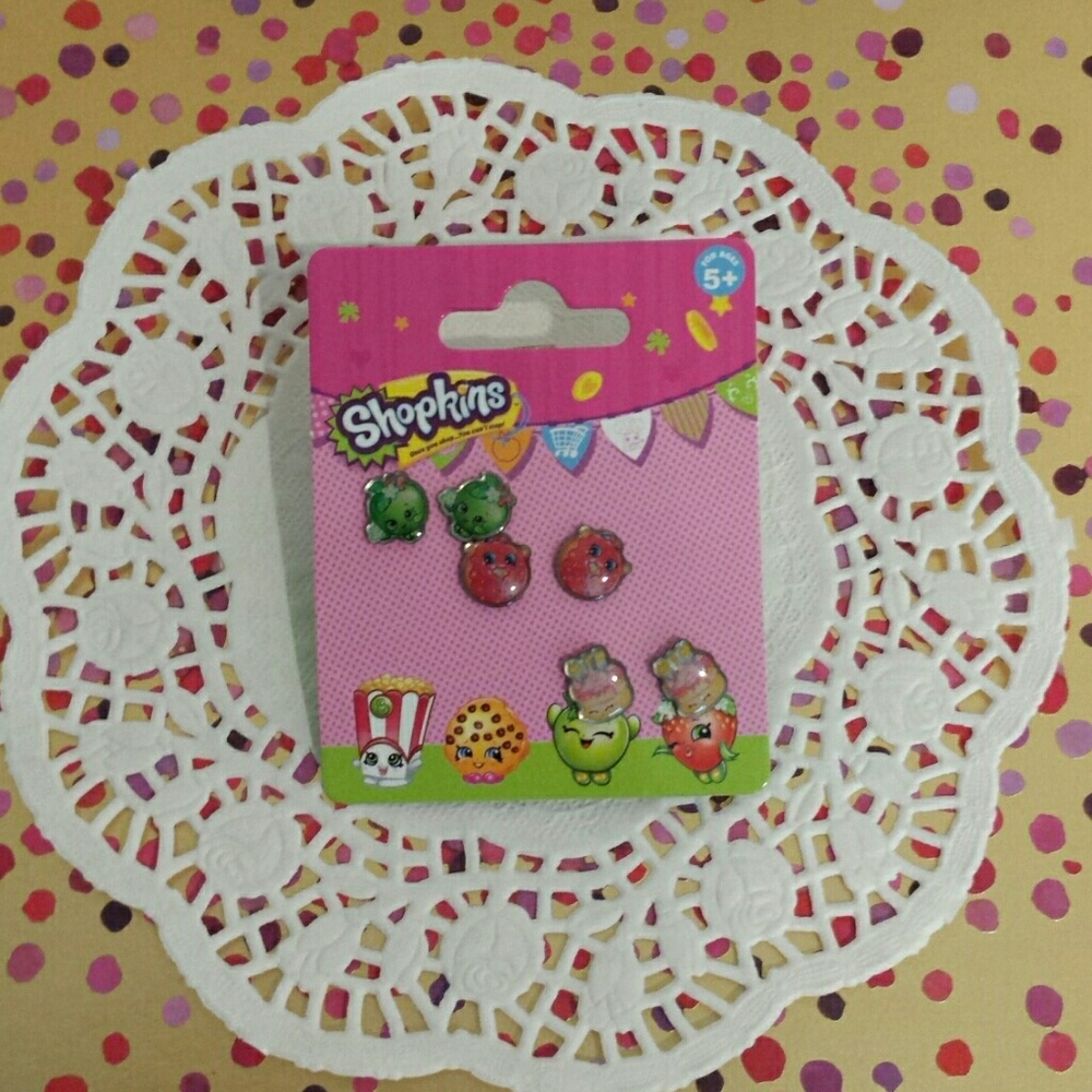 Shopkins Children's Earrings - Age 5 and Up.