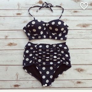 High waisted bikini swimsuit