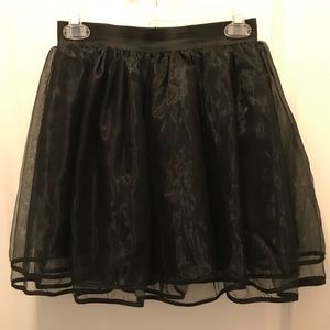 Black Layered Circle Skirt