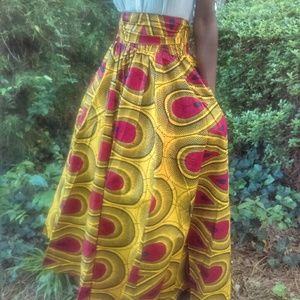 Peacock print Ankara Maxi