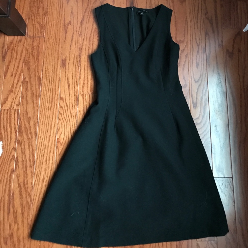 Black full skirt dress with pockets