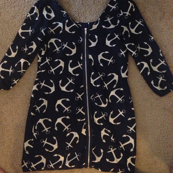Navy Anchor Rue 21 Dress - Picture 2 of 3