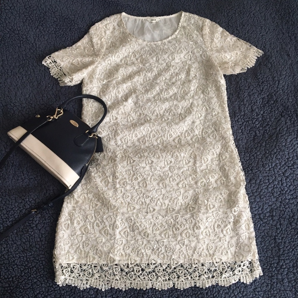 🌸Ivory Sequin and Lace Dress🌸