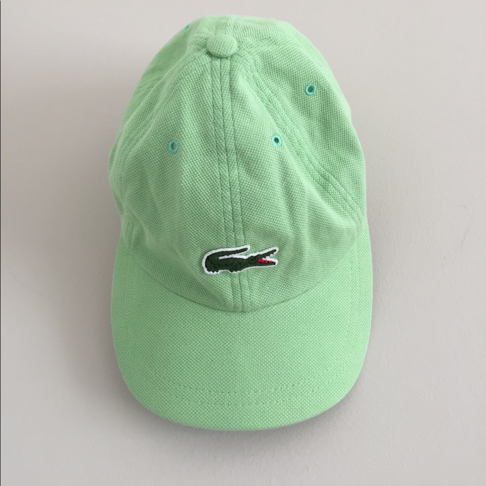Lacoste lime green baseball hat