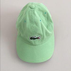 Lacoste lime green baseball hat