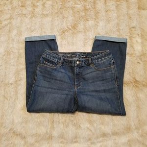 Coldwater Creek I Womens Cropped Denim Jeans 8