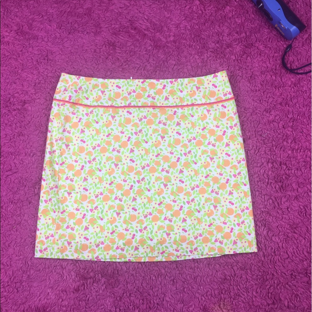 Lilly Pulitzer Skirt strawberry and orange 10