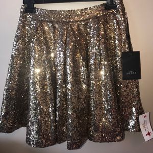 Gold Sequined Skirt