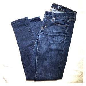 JCREW Toothpick Jean in Classic Rinse Wash