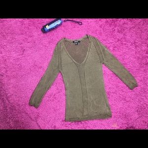 DKNY Womens Blouse  Medium Crochet type material