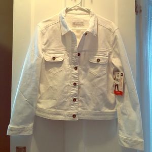White Denim Stretch Jacket