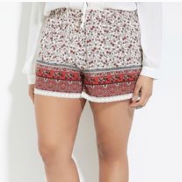 Forever 21 Pants - Forever 21+ Plus Size Boho Shorts
