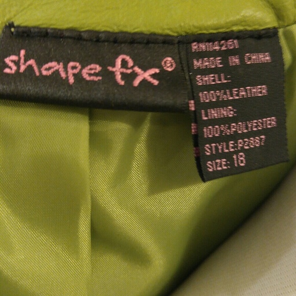 Spring Green Peplum Leather Jacket - Picture 4 of 6