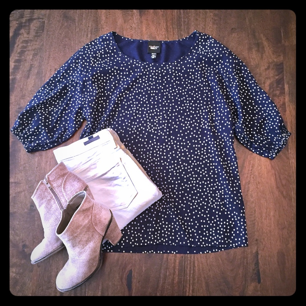 Alice Ritter BROOKLYN for GAP Navy Stars Blouse