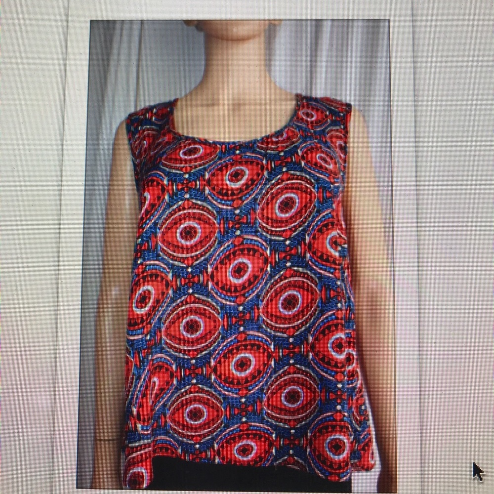 SL1013-Multi color sleeveless with straps on back