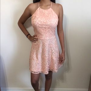 Light pink lace dress