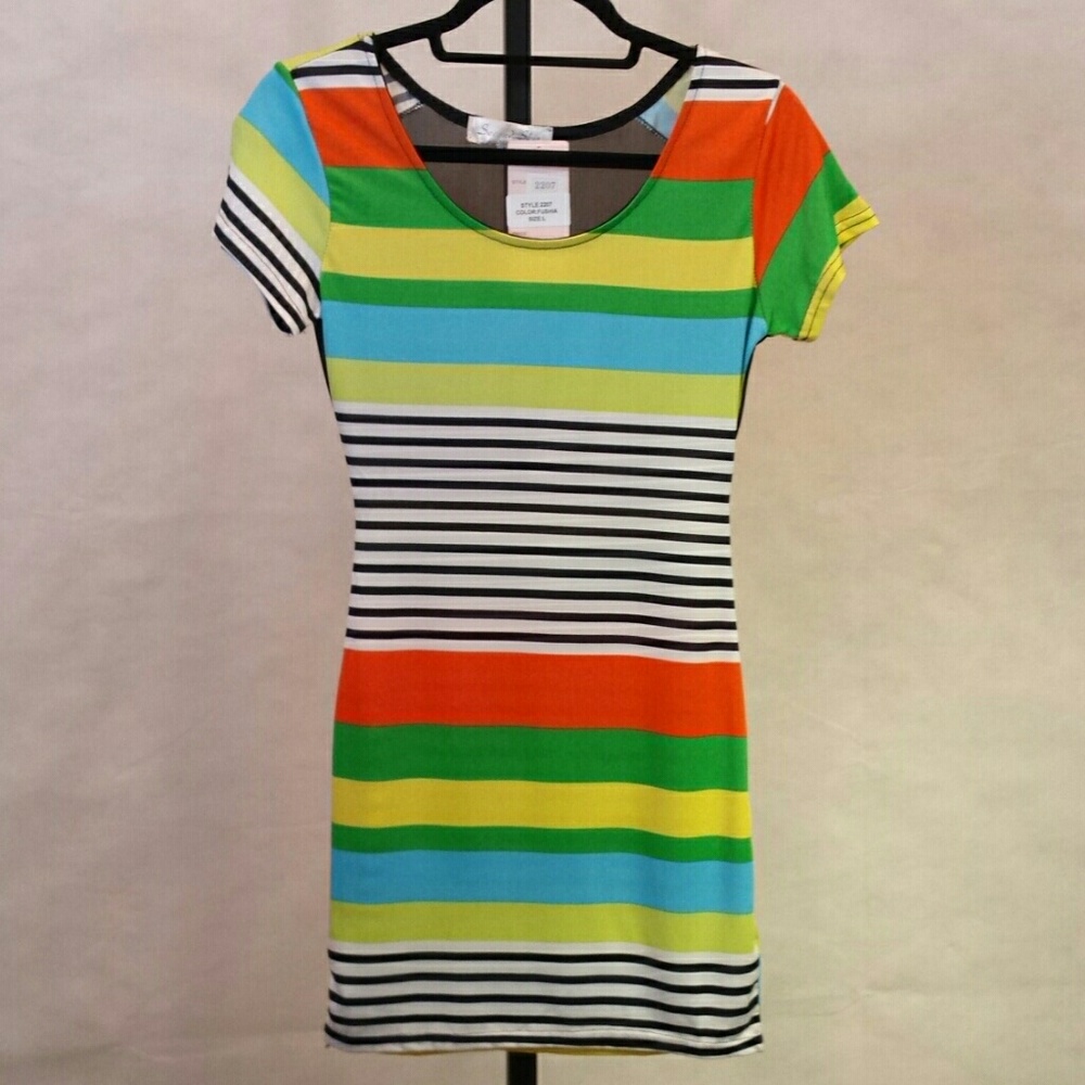 Colorful Pencil Dress by Second Skin NYC