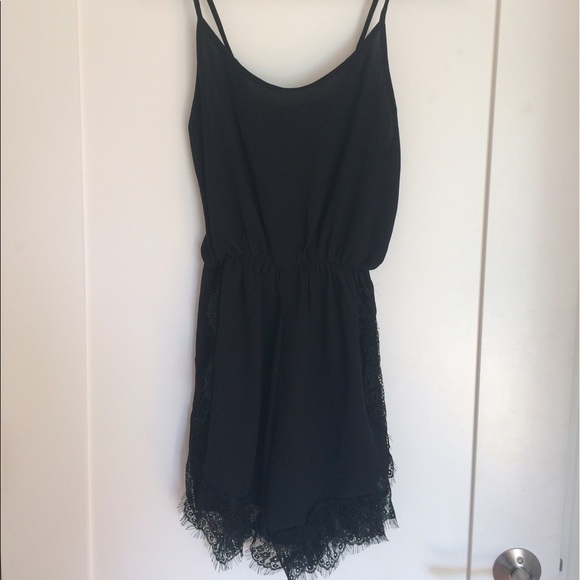 Black Lace Romper - Picture 1 of 3