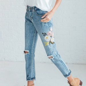 Embroidered jeans