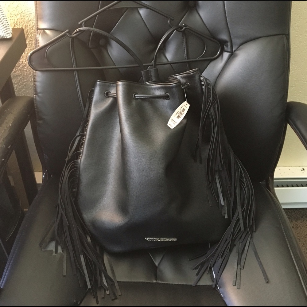 Victoria Secret Bucket Backpack with Tassels New