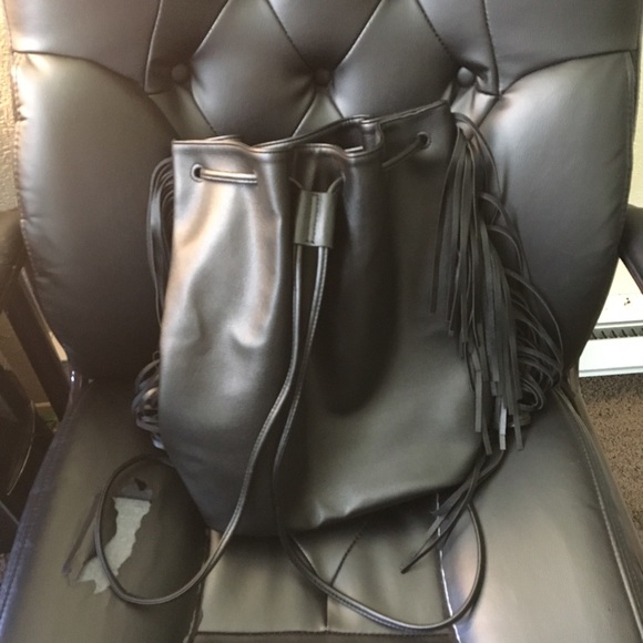 Victoria Secret Bucket Backpack with Tassels New